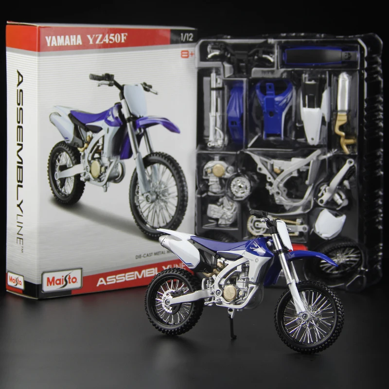 Maisto 1/12 Yamaha YZF450F versión ensamblada modelo de motocicleta colección de vehículos de juguete Shork-absorbber Off Road Autocycle Toy