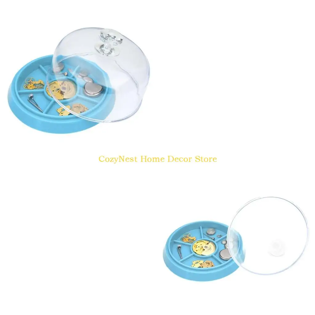 

92MF 6 Slots Watch Dust Sheet Cover with Tray Watch Movement Repair Tool Spare Protector Watchmaker Organizer Holder Tools