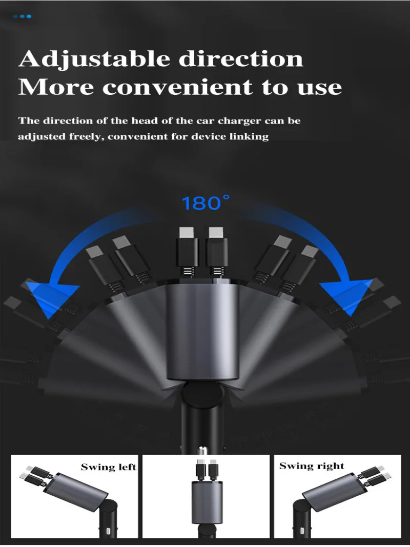 Car Charger Quick Charge for Samsung Xiaomi Huawei PD Fast Charging USB Type C Car Phone Charger for iPhone Series