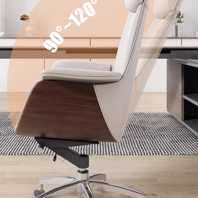 Luxury Recliner Office Chair Salon Study Foot Pedal Minimalist Executive Wheels  Floor Cadeira Gamer Furniture