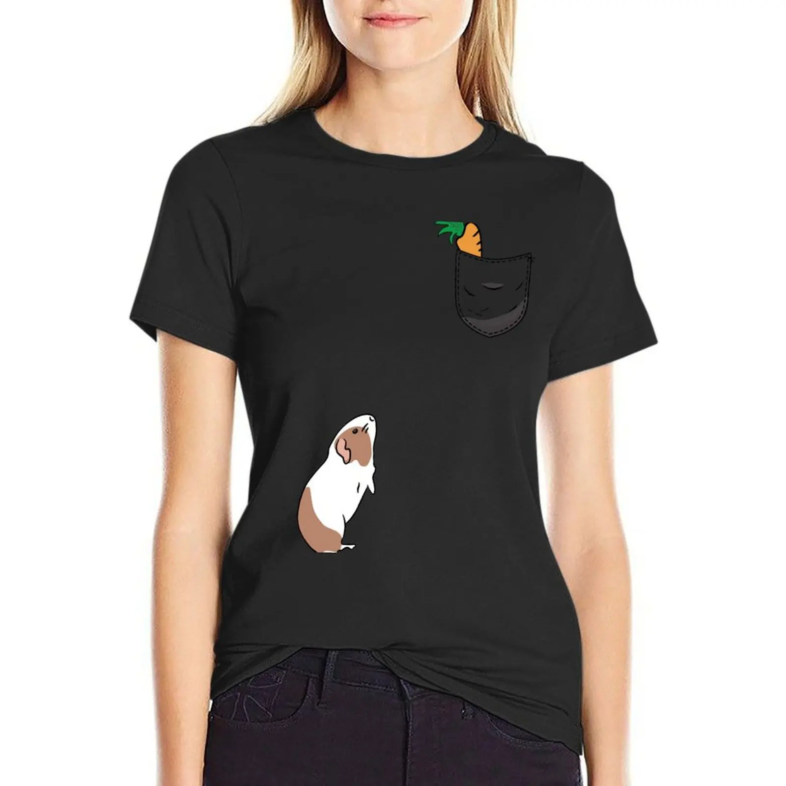 Carrot In My Pocket For Guinea Pig T-Shirt summer top Aesthetic clothing cute tops designer clothes Women luxury