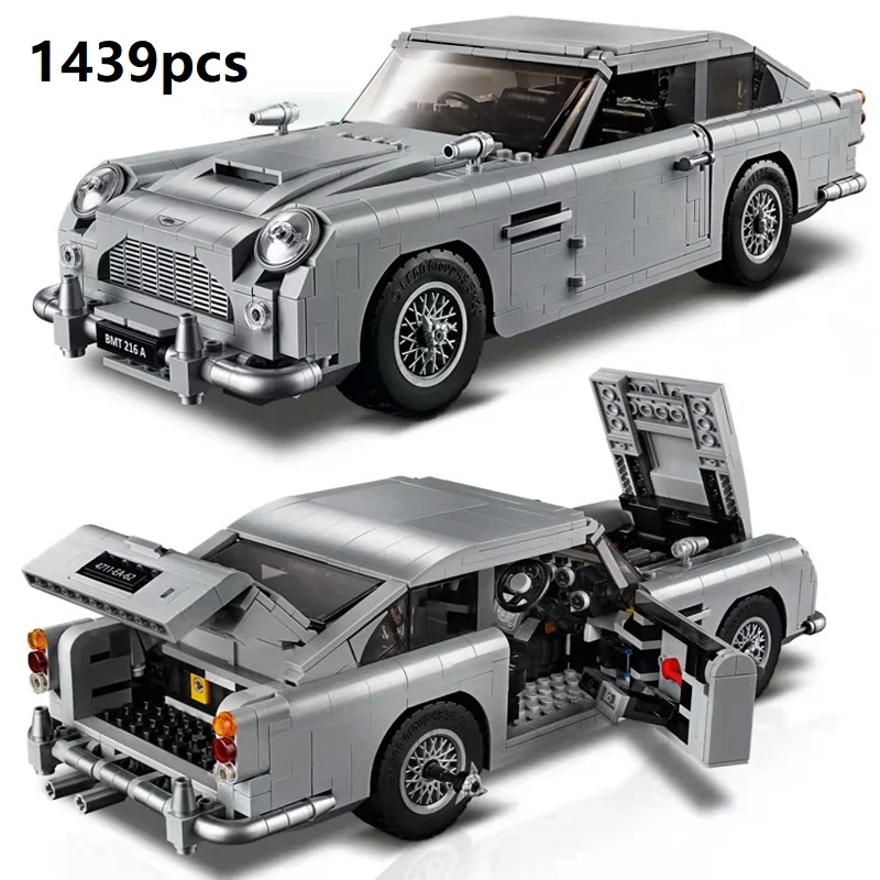 المبيعات الساخنة 007 جيمس بوند التكنولوجيا سيارة سلسلة 1295 قطعة 10262 اللبنات مارتن ديسيبل نموذج الهدايا اللعب أستونز السيارات الكلاسيكية #4