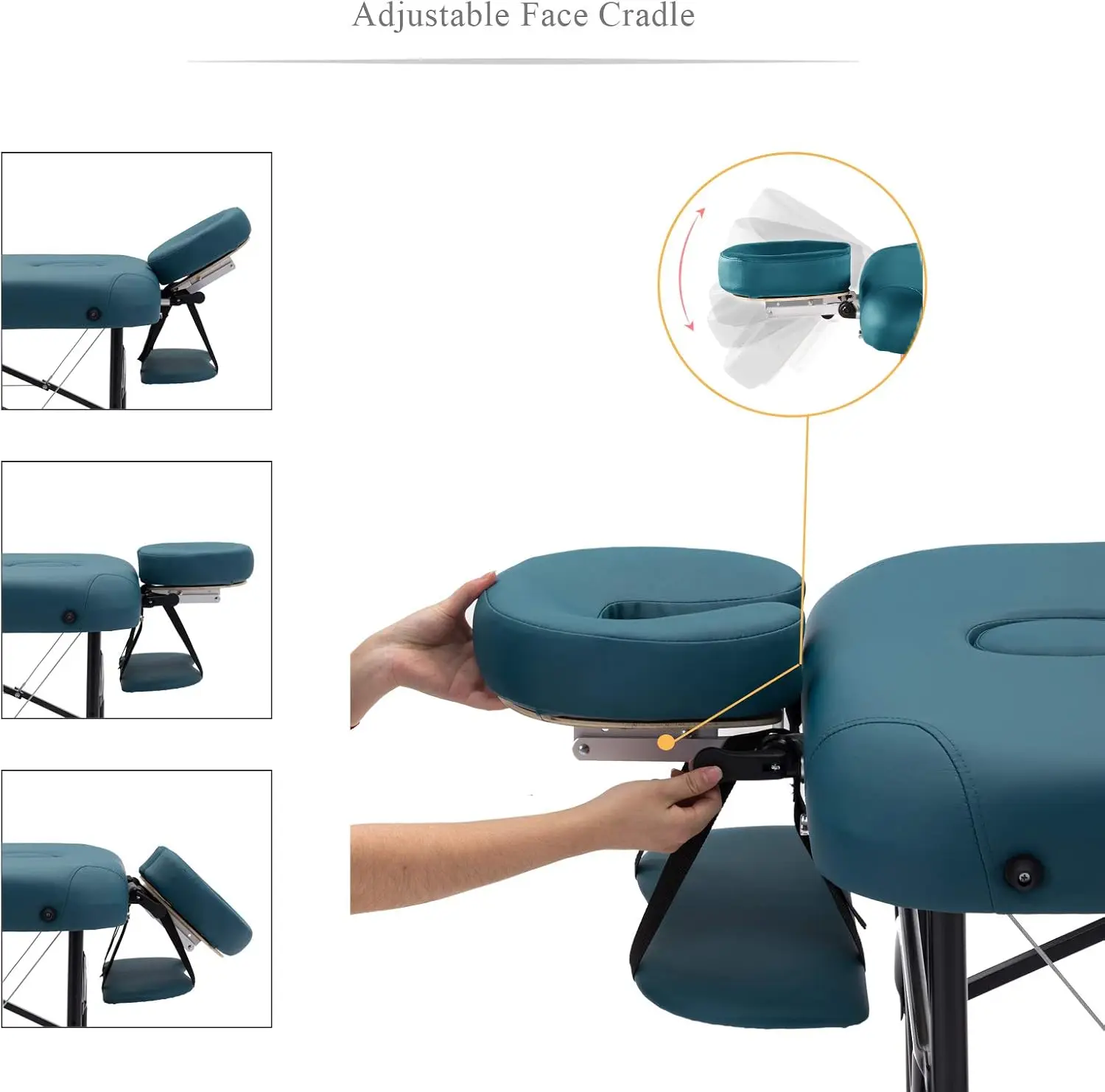 Mesa de massagem leve portátil com perna de alumínio, salão facial Spa, cama de tatuagem, 3 dobrável, casa, escritório, sala de estar, 28 "largura