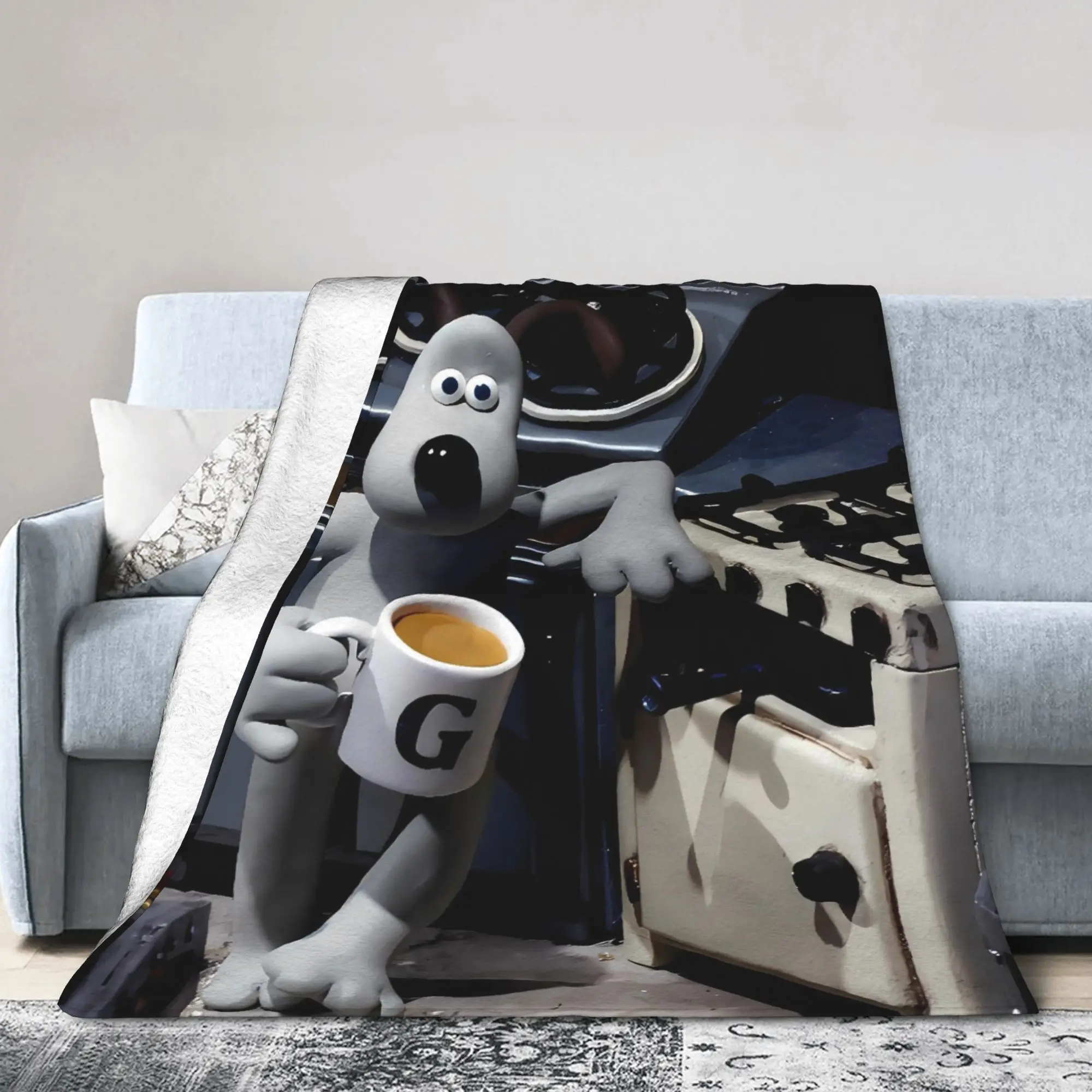 B-Wallaces B-Gromits 담요 어린이를위한 슈퍼 소프트 패션 플러시 담요 홈 장식 플란넬 침대보 침대 커버