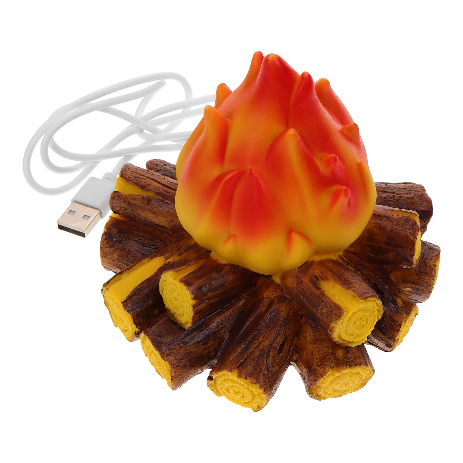 

Simulated Campfire LED Flame Lamp Resin Decorative Night Light Realistic Flickering Fire Effect Long-Lasting Wear-Resistant Home