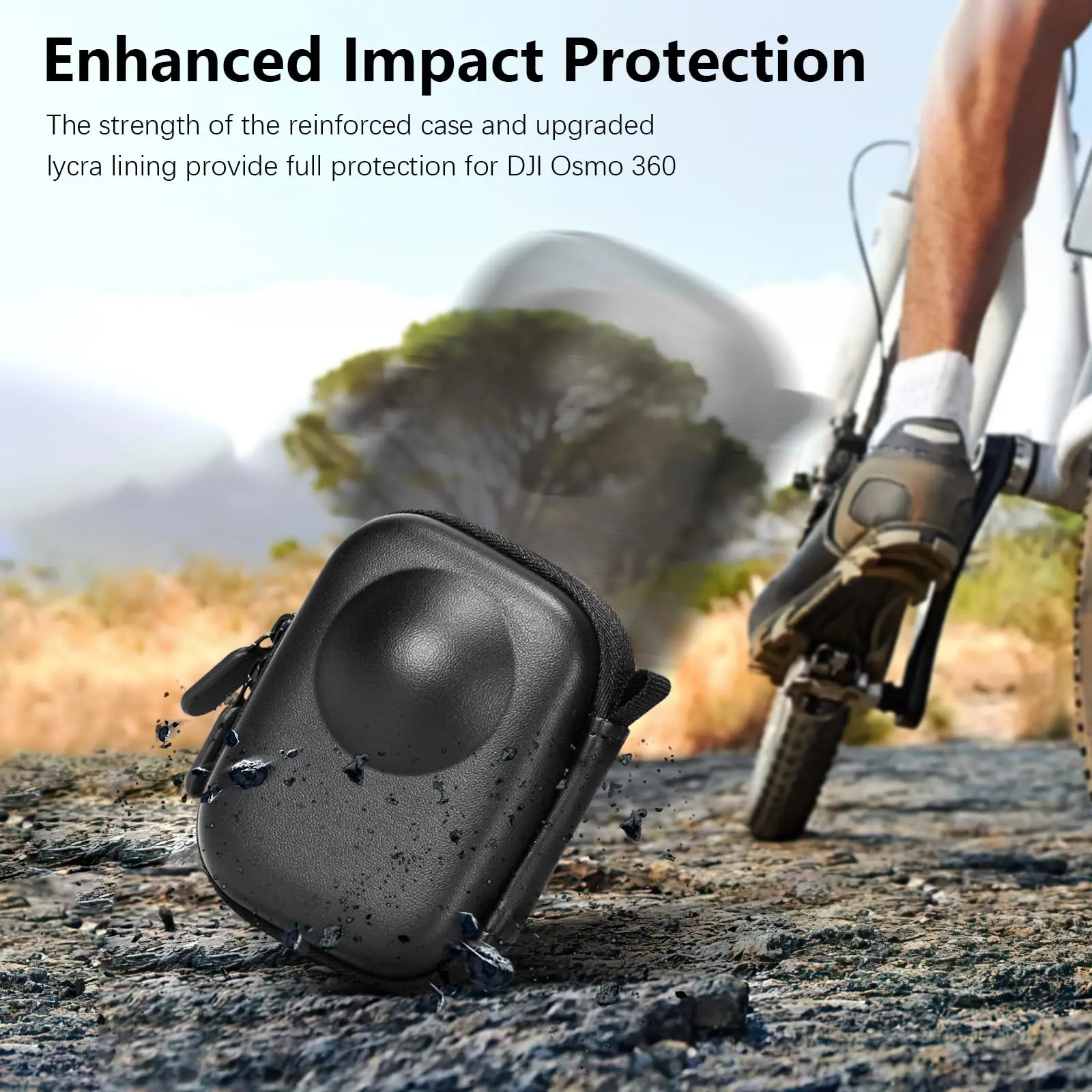 Carrying Case for DJI OSMO 360/Osmo 360 II/2 Accessories,Portable OSMO360/Osmo360 II/2 Compact Storage Bag with Wrist Strap