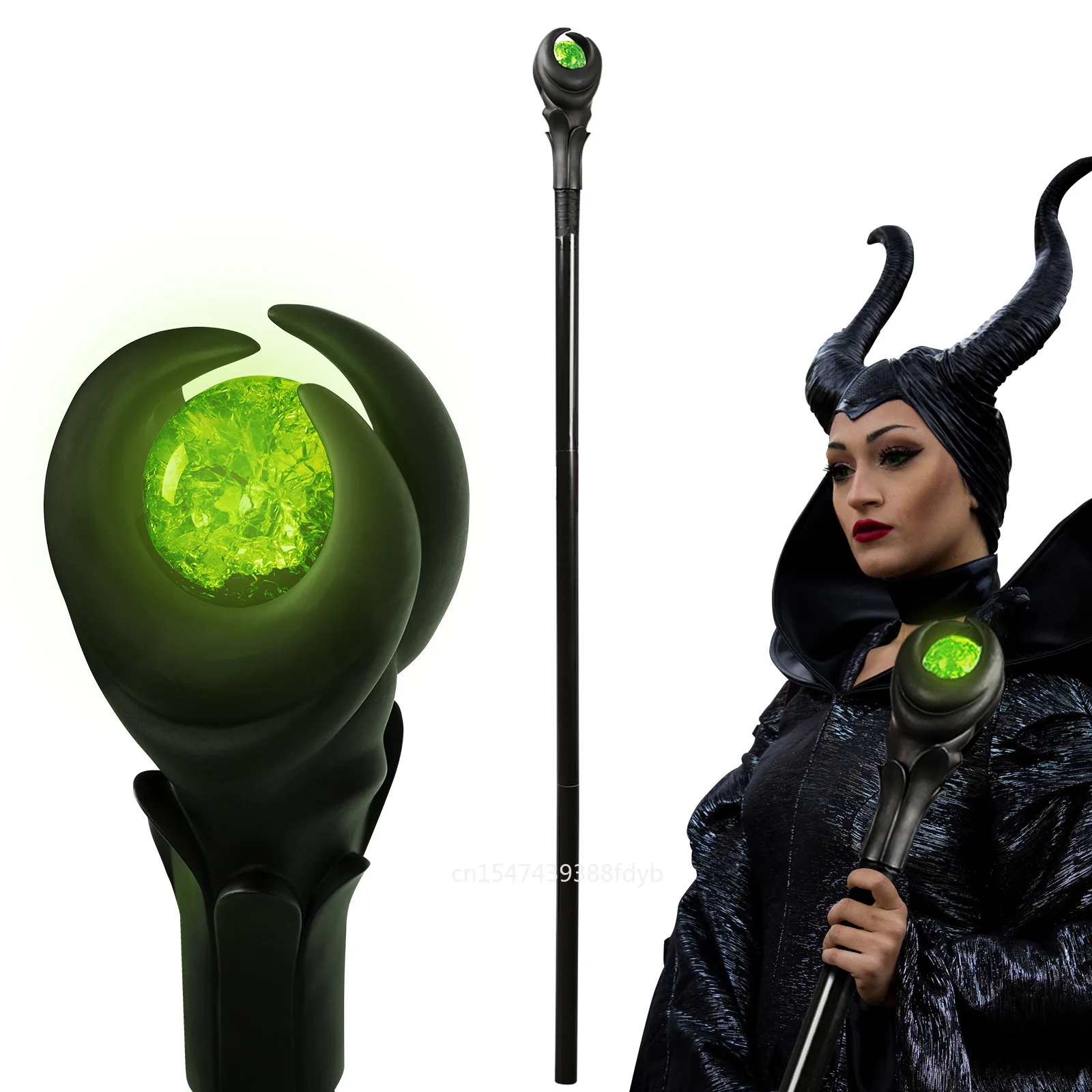 Anime Maleficent 2 Halloween Światła LED Magiczna różdżka Różdżka Czarodziej Różdżka Wicked Witch Odgrywanie ról Trzcina Rekwizyt Akcesoria Prezenty