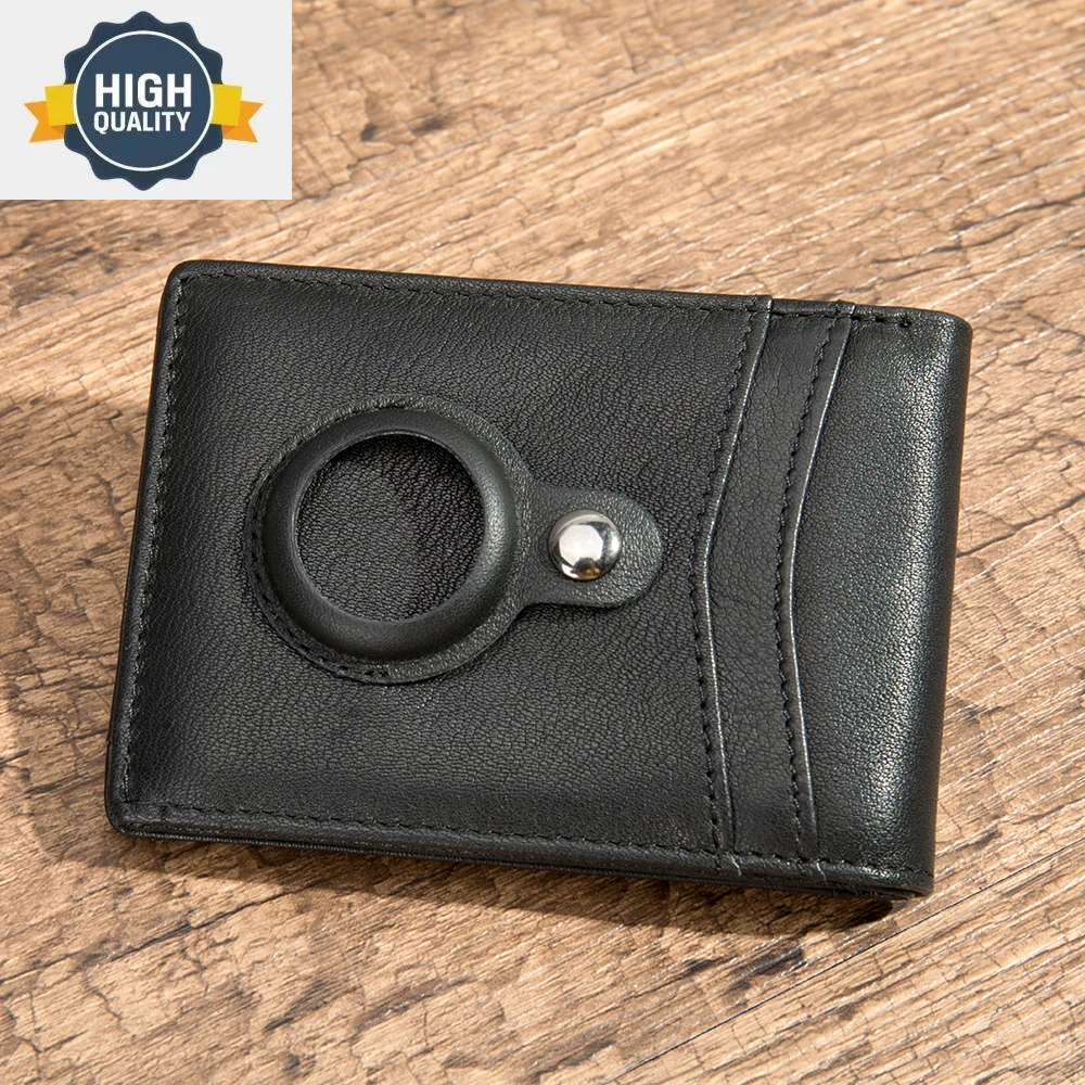 

Wallet RFID Airtag Blocking Slim Card Holders For Men Purse Man's Walllet Genuine Leather Wallets Man Small New 1042