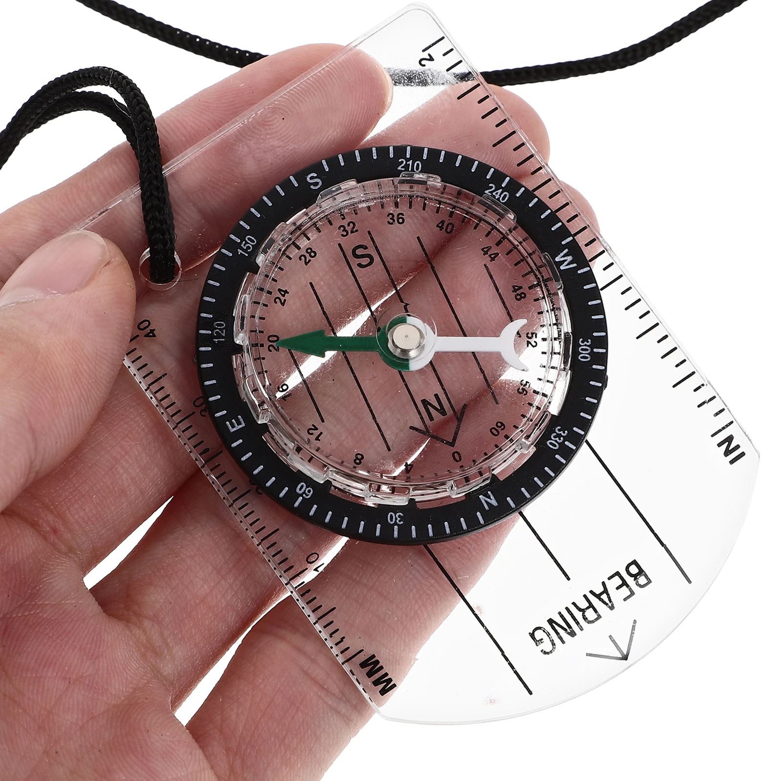 

9pcs Map Scale Survival Compass Ruler Outdoor Gear Small Survival Hiking Decor Lightweight Portable Durable Plastic