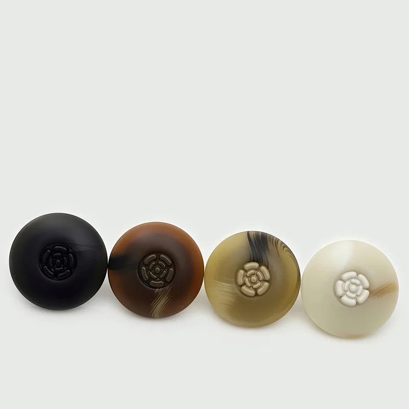 Resin‑Metal Round Buttons High‑Grade Decorative Buttons for Coat Trench Blazer Suit Outerwear Sewing Accessories