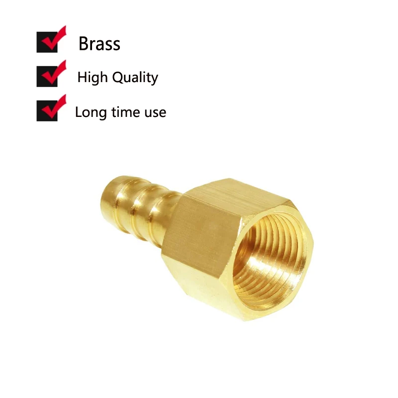 Conector de pagode pneumático 6 8 10 12 14 16mm mangueira conector de farpa rosca fêmea 1/8 1/4 3/8 1/2 encaixes de tubulação de bronze