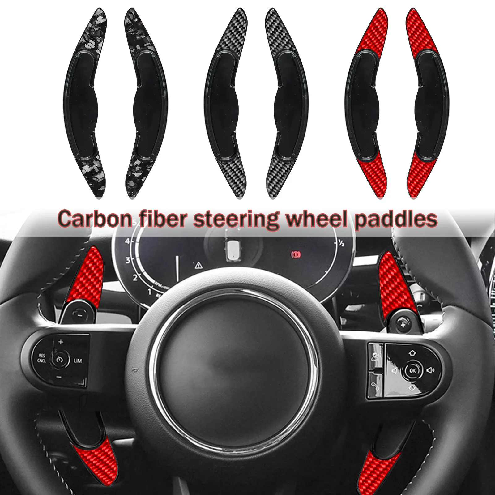 

Для BMW Mini MINI новые аксессуары для лепестков переключения передач из углеродного волокна, модификация управления рулевым колесом, внутренняя наклейка