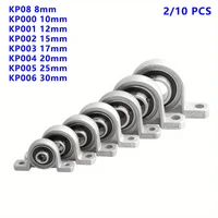 10 Uds. Diámetro de aleación de Zinc 8mm 10mm 12mm 17mm diámetro de rodamiento de bolas soporte montado en bloque de almohada KP08 KP000 KP001 kp003 kp005 kp006