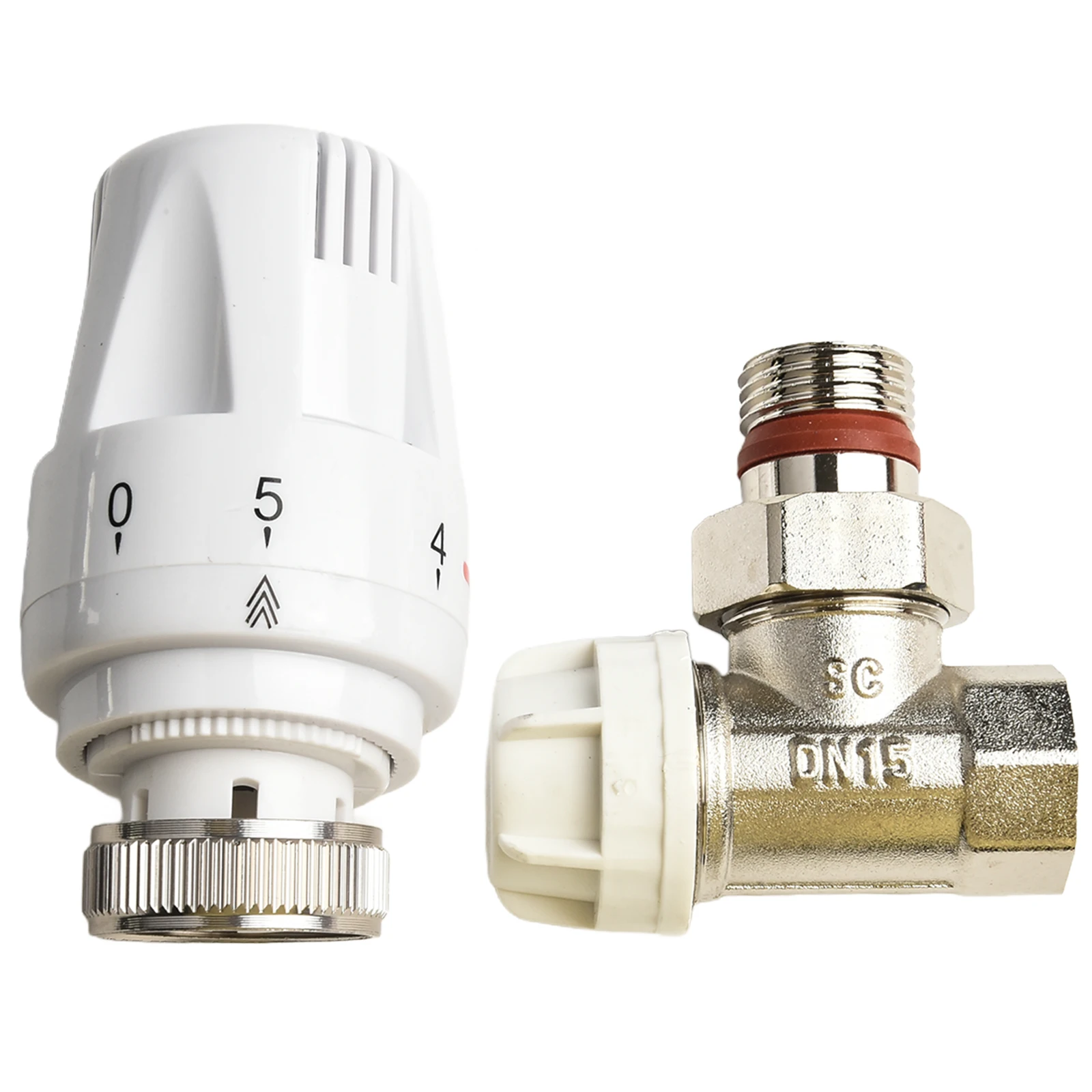 Thermostatic Radiator Valve DN20 DN15 White Silver Precise Special Valve 1 Pc Copper For Floor Heating Multiple Settings