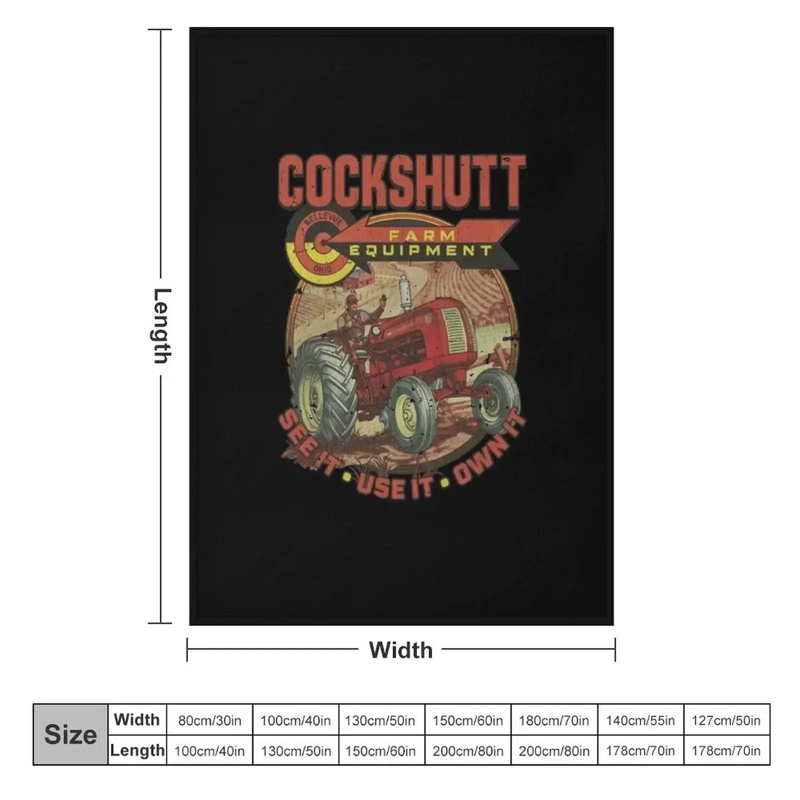 Cockshutt Farm Equipment Ltd 1953 Throw Blanket Multi-Purpose Tourist Stuffeds Custom Blankets