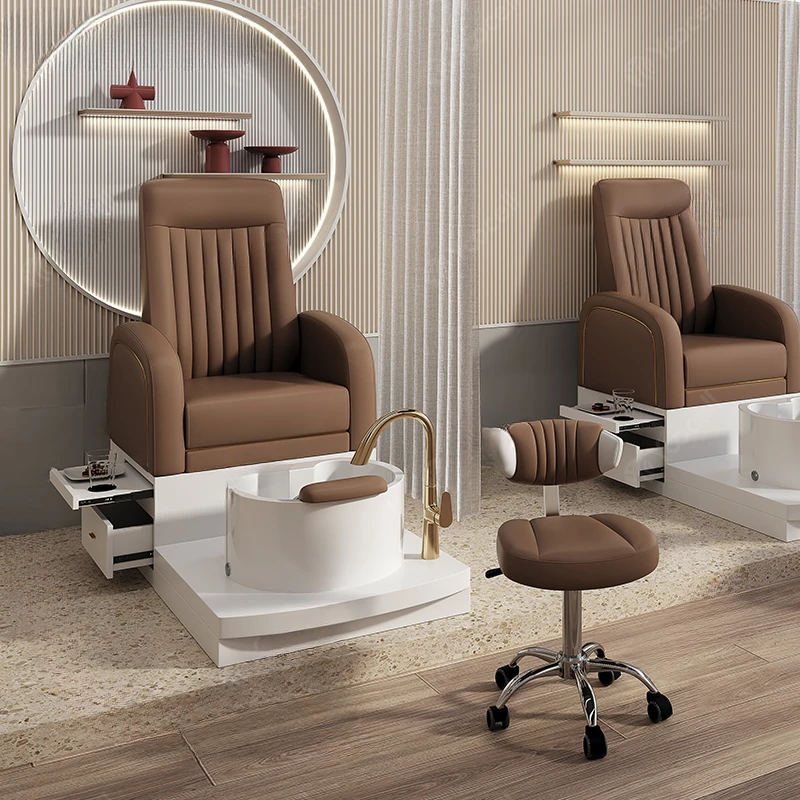 new nail salon furniture luxury pedicure chairs pink platform massaging manicure pedicure chair foot spa