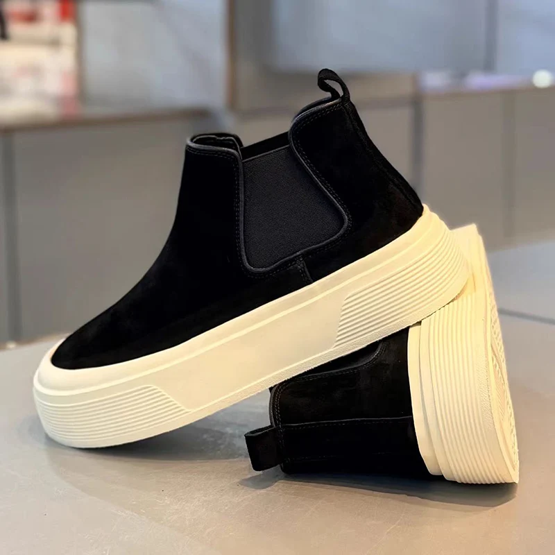 

2026 новая уличная кожаная повседневная мужская обувь ручной работы, дизайнерские кроссовки, мужская дышащая кожаная обувь, мужские ботильоны