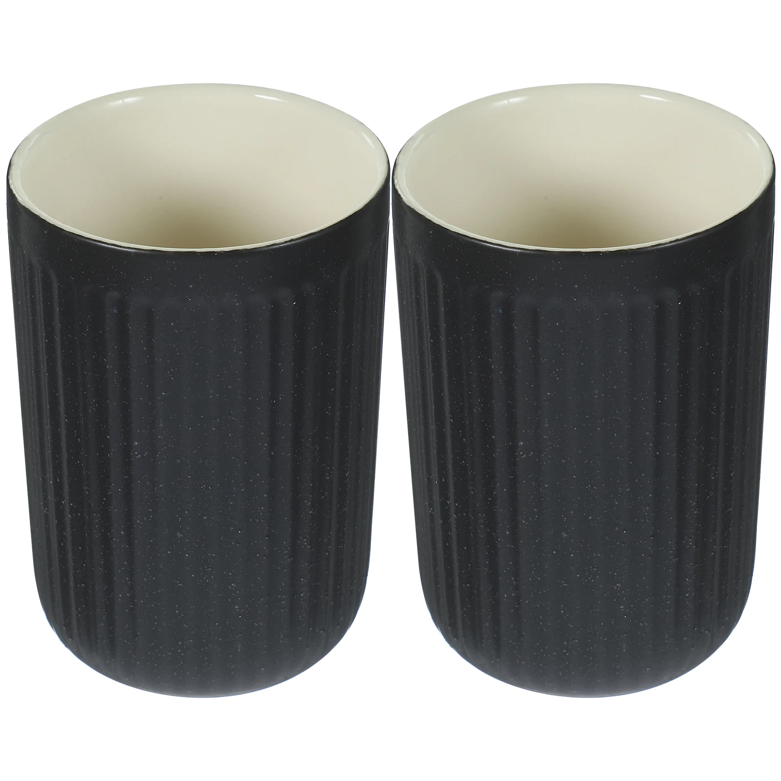 

2pcs Retro Ceramic Toothbrush Cups Reusable Lightweight Travel Mugs Bathroom Storage Brush Holder Mug For Home Tooth