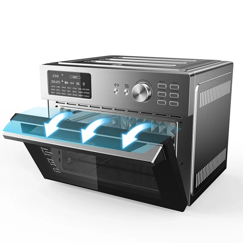 30L Large Capacity Air Fryer Convection Oven 1800W Stainless Steel 21‑in‑1 Toaster Oven Rotisserie