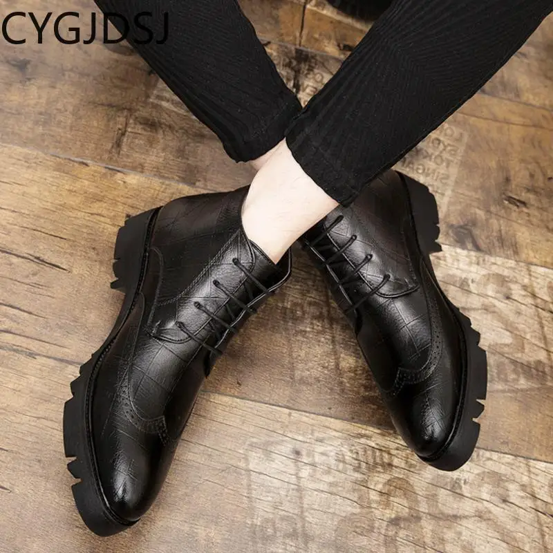 Casual Shoes for Men Ankle Boots for Men Leather Shoes for Men Werkschoenen Black Boots Casuales Werkschoenen Zapatillas Hombre