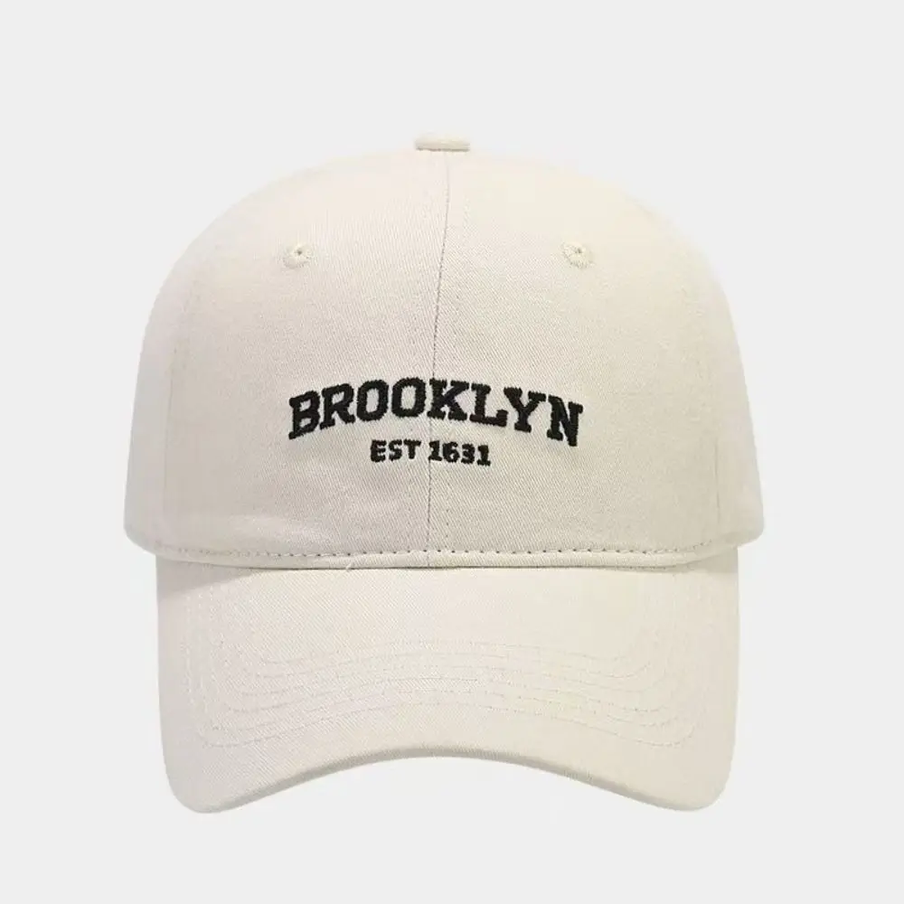 

Breathable Men Baseball Hat Anti-UV Big Head Circumference Embroidered Letter Peaked Cap Korean Style Soft Women Sunshade Hat