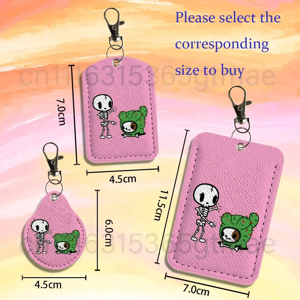T-TokidokiS Girl Wholesale PU Leather Card Cover 3 Styles Available Teardrop Long Small Rectangle Keychain