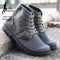 High Top Canvas Shoes Men Anti Slip Casual Shoes 2024 Leisure Sneaker Man Fashion Breathable Lace-up Athletic Zapatos De Hombre