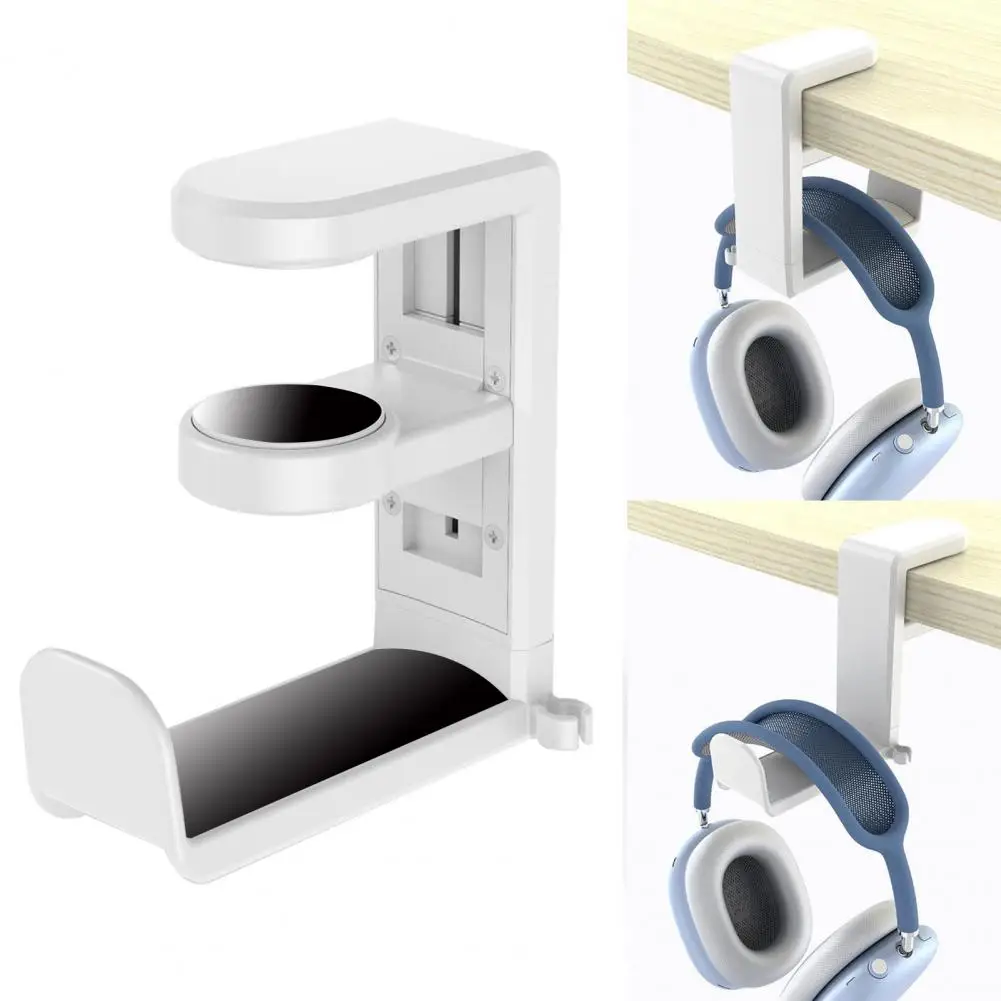 Headphone Stand with Soft Rubber Pads Adjustable 360-degree Headphone Hanger 360 Degree Rotatable for under for Headset