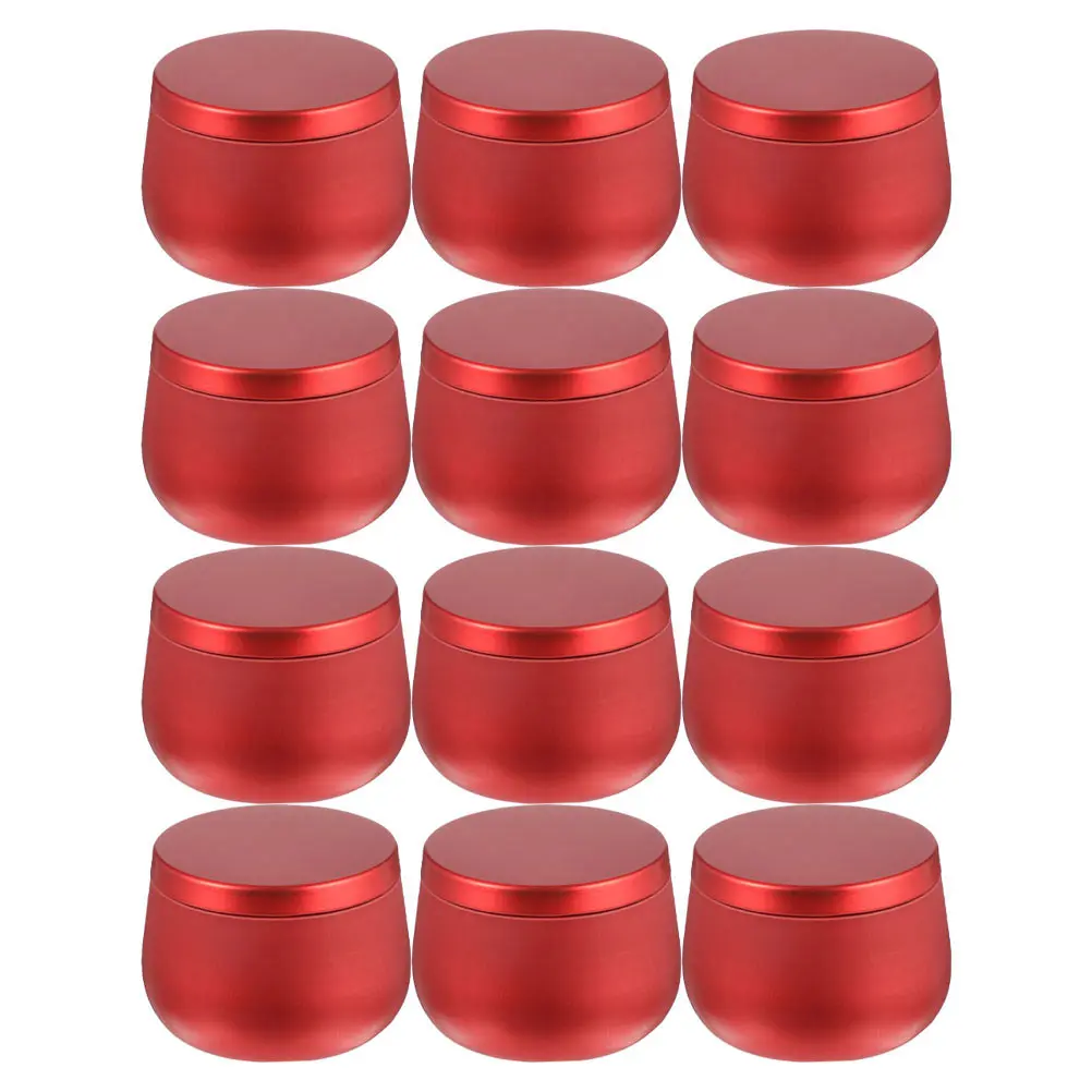 

12 Pcs Candy Tea Sealed Candies Cans Jars with Lids Big Empty Tin Container Travel