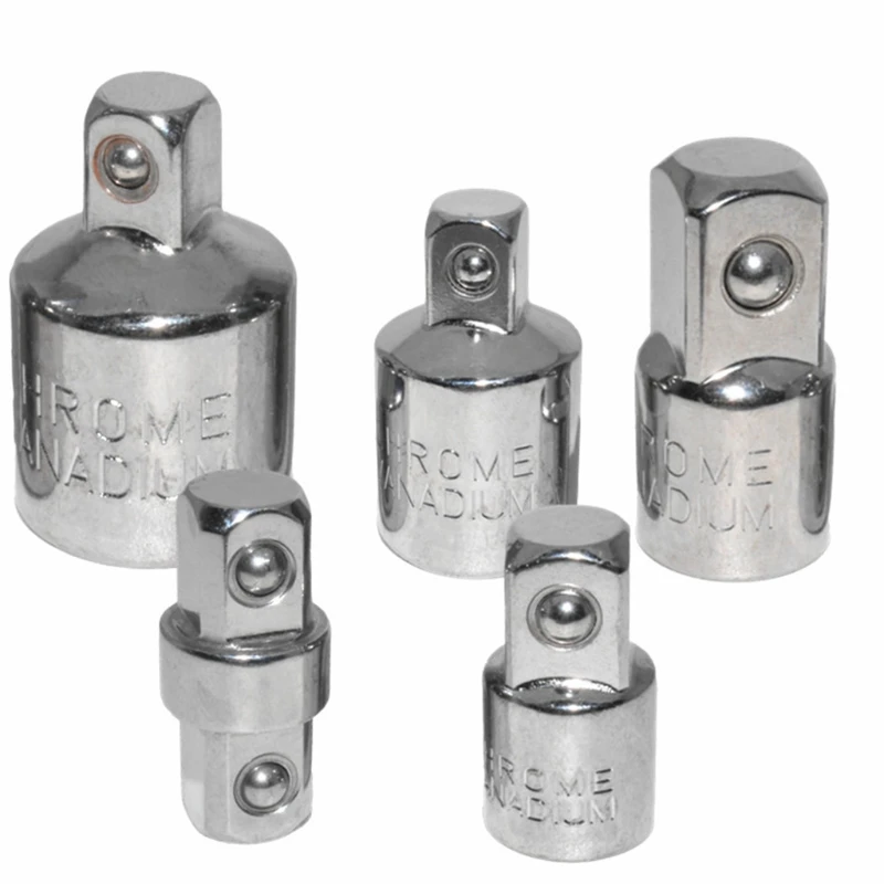 5 sztuk kwadratowy grzechotkowy Adapter gniazda reduktor konwerter zestawy zestaw 1/4-Cal 3/8-Cal 1/2-Cal sterownik konwersje automatyczne działanie