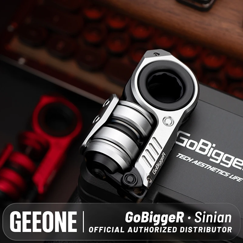 GoBiggeR Sinian Lite Quick Silver Aurora Superconducting Push Slider Multi-functional Composite Toys EDC Slider Fidget Toy