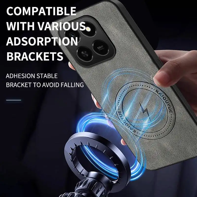 حافظة لهاتف Honor 400 Smart x7D 5G 4G Magsafe مغناطيسية فاخرة غير لامعة درع مقاوم للصدمات غطاء بسيط لهاتف Honor X7d Shell Bumper Funda