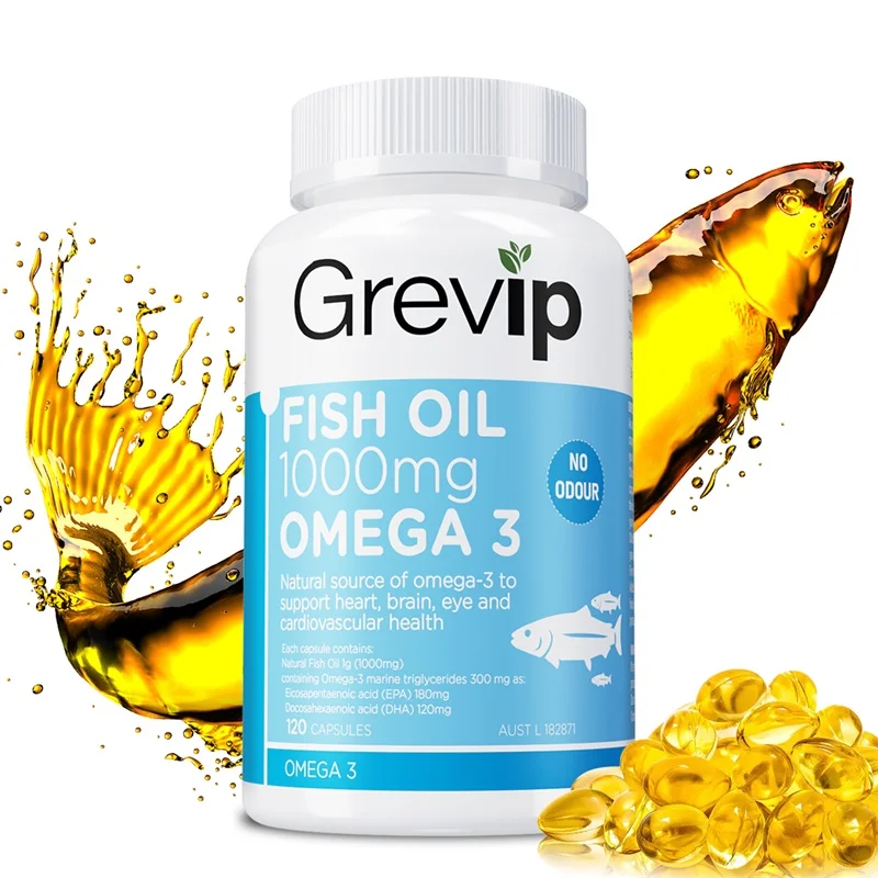 

Omega-3 Fish Oil Capsules - Supports Heart, Brain, Skin & Joint Health, Antioxidants