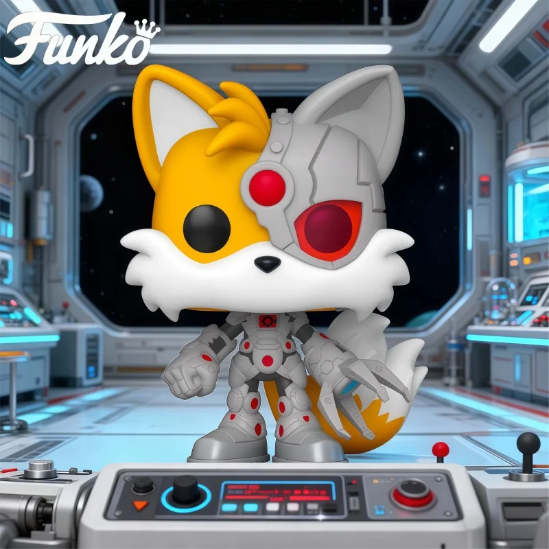 Funko Pop DC Justice League X Sonic Hedgehog Tails As Cyborg Vinyl Action Figure Limited Collectible Desk Ornament for Fans Gift - view 2