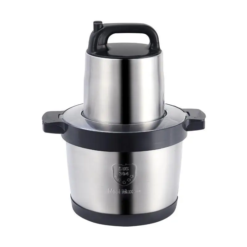 Stainless Steel Electric Meat Grinder Food Processor Double Gear Electric Food Processor Household Kitchen Mixer Blender