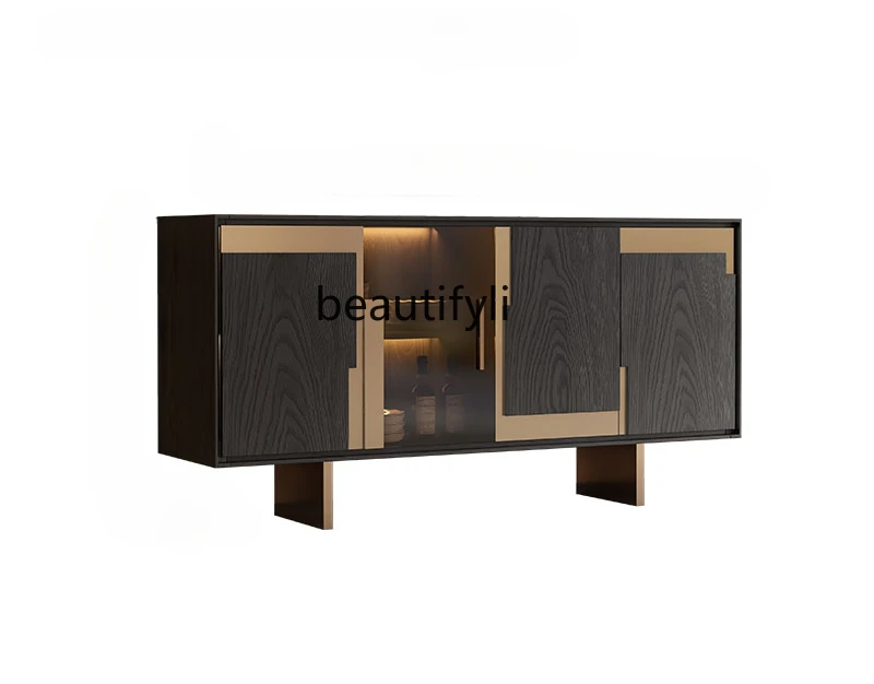 

Italian light luxury entrance cabinet modern simple dining side cabinet living room decorative locker