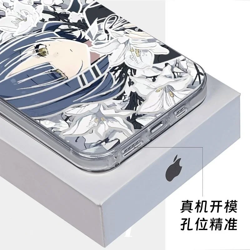 Capa de telefone linda menina Yamada Ryo para iPhone 11 12 13 14 15 16 17 Pro Max Plus XR mini Air Bocchi The Rock! Capa para meninas de flores