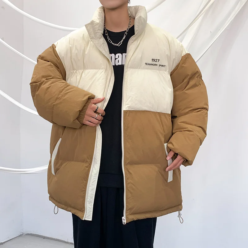 KAPMENTS Patchwork Y2k Puffer Jacket 2023 Thick Korean Fashions Winter Bubble Coat New In Jackets Harajuku Streetwear Parkas