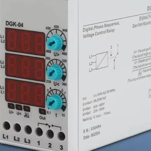 

DGK-04F Phase Sequences Three-Phase Fault Voltage Protection Relay, Voltage Setting Relay 380V, No Neutral