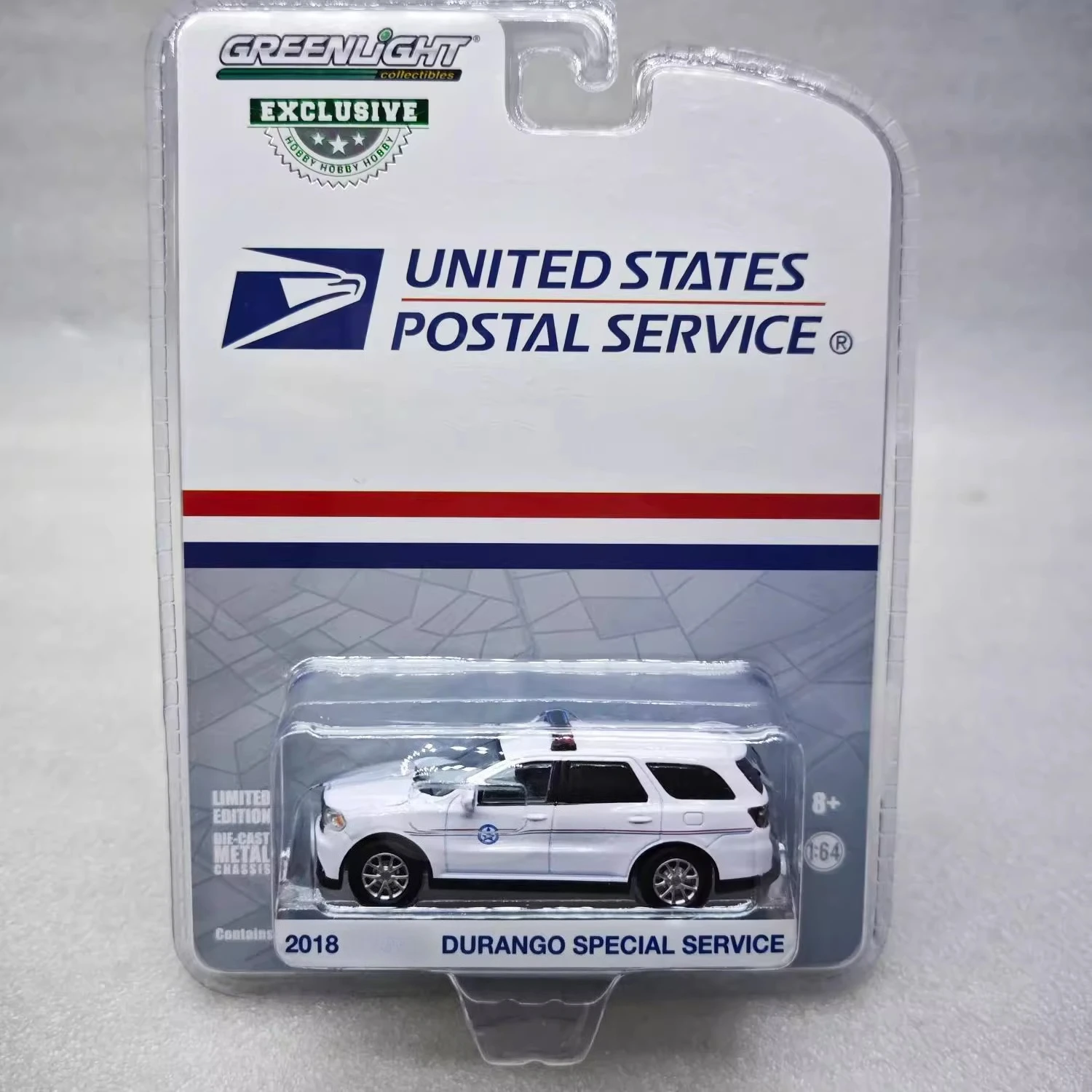 

1:64 USPIS 2018 Dodge Durango SPECIAL SERVICE High Simulation Alloy Car Model Collectible Toy Gift Souvenir Display Ornament