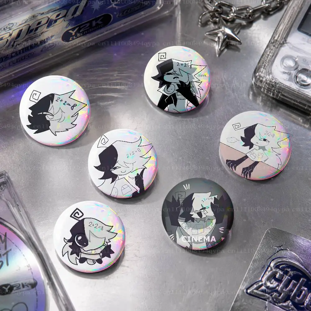 Zip FPE Fundamental Paper Education Pin Round Circle Shape Metal Button Pin Badge Pinback Decoration Gifts Clothes Decor