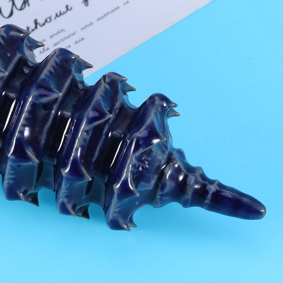 Handcrafted Ceramic Pagoda Fish Tank Decor Aquarium Tower Ornament Six-Sided Lifelike Sculpture Safe Non-Toxic Water-Friendly