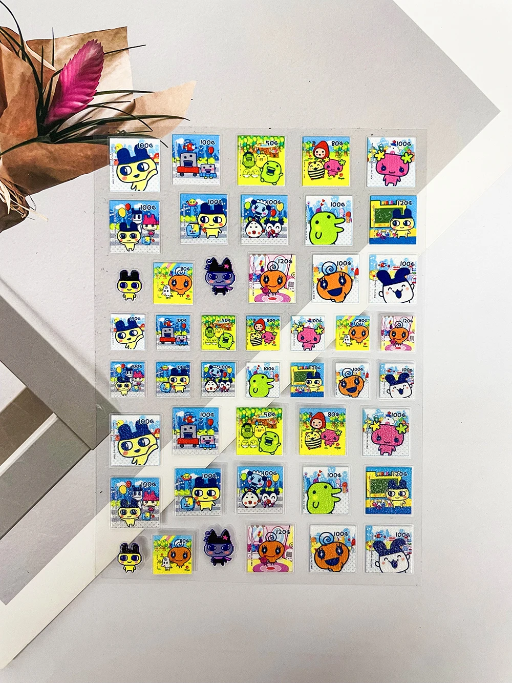 Lindos animales japoneses Mini Diy pegatinas para decoración de uñas 3D dibujos animados coreanos garabato alivio autoadhesivo Scrapbooking pegatinas para decoración de uñas