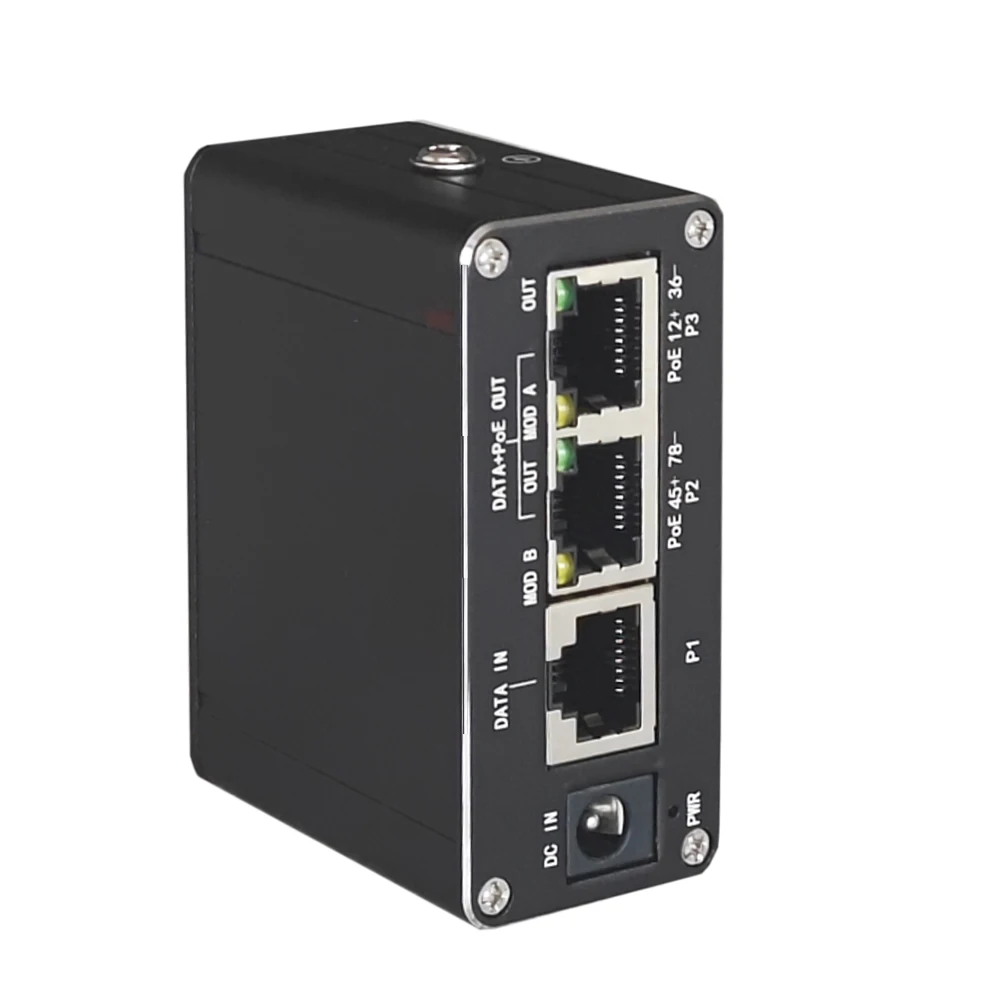 MINI Gigabit POE Injector 24Vdc or 48V Input Mode A and B 24V/48V Passive POE Max 60w Output