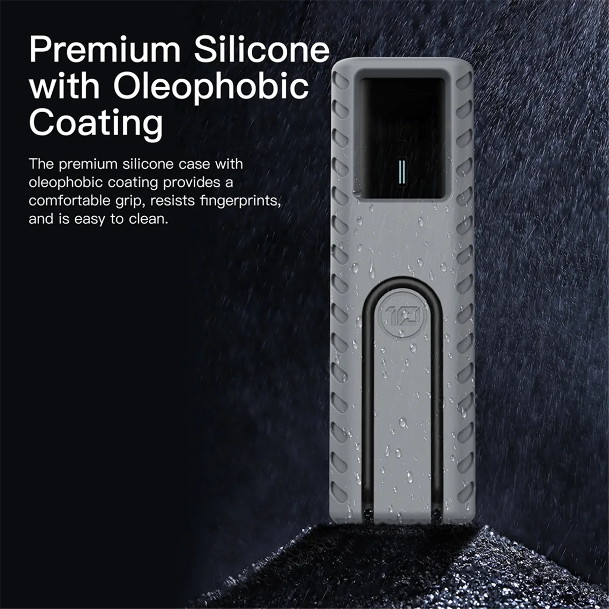 حافظة من السيليكون RISE لهاتف CUKTECH 10 Power Bank مع غطاء حماية للسفر ومضاد للصدمات ومضاد للانزلاق باللون الأسود