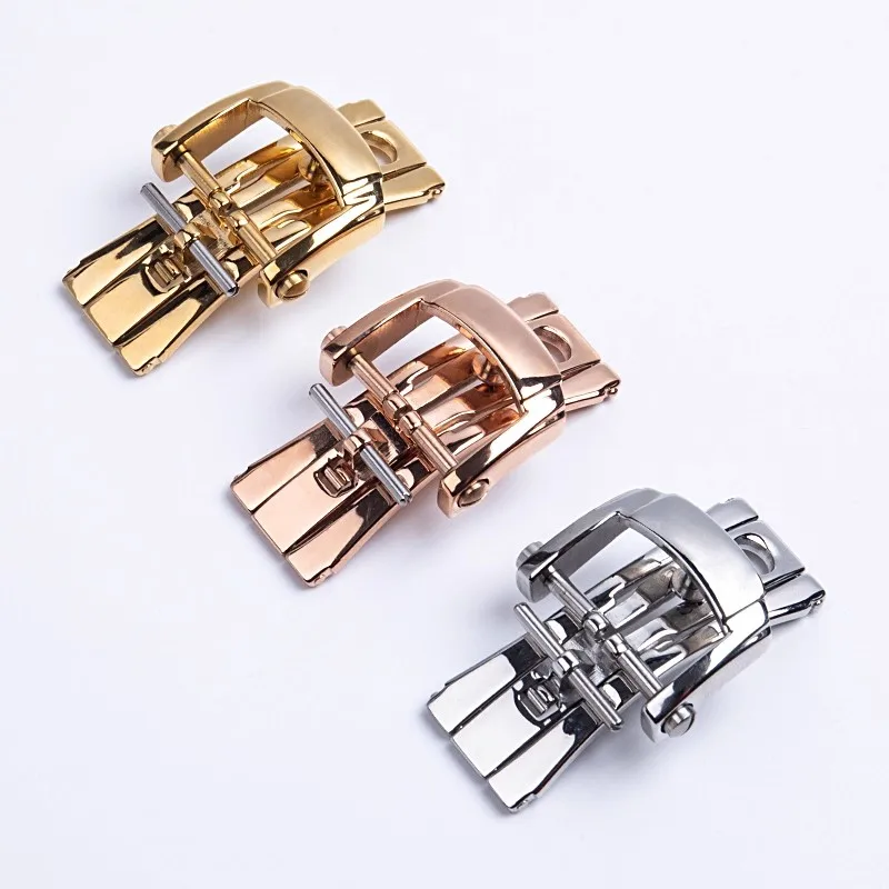 High Quality Precision Stainless Steel Folding Buckle For Patek Strap Philippe Leather Rubber Watchband Nautilus Pin Clasp 18mm