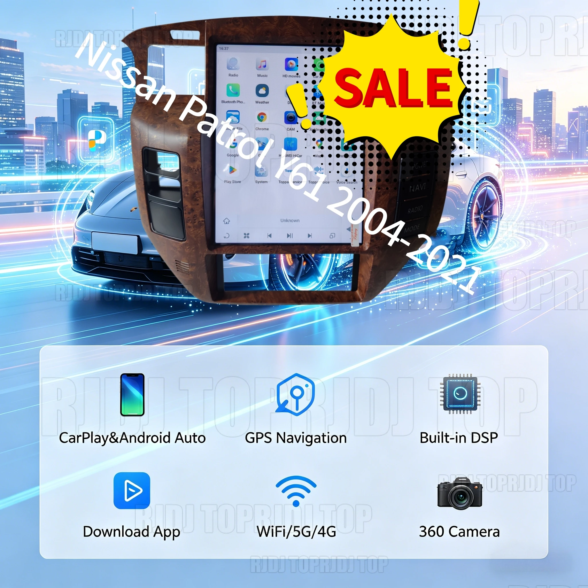 12.1inch Touch Screen Android For Nissan Patrol V 5 Y61 LHD RHD 2004 - 2021 Car Dvd Auto Radio Stereo Multimedia Player GPS Navi