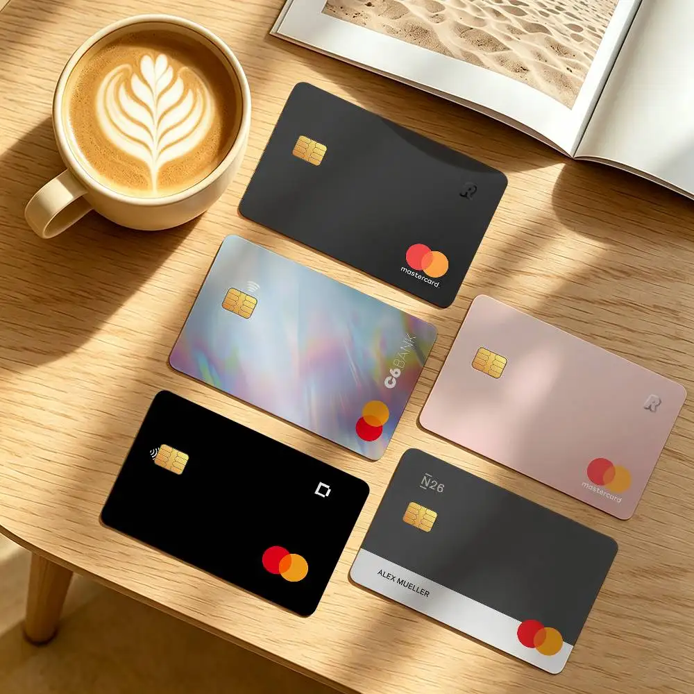 Fashion D-Discover-S Waterproof Anti-Scratch Card Skin Stickers 4Pcs Stylish Decor Covers for Credit & Debit Cards