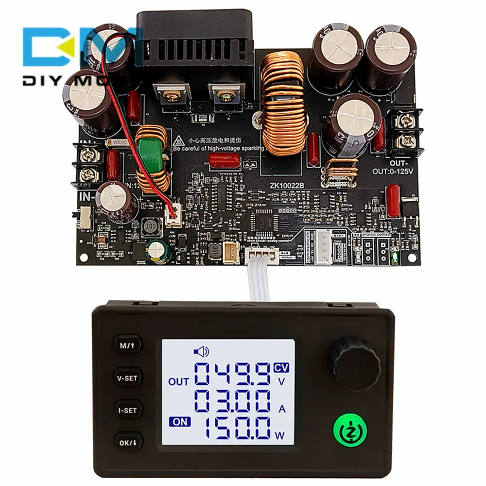 ZK-10022 DC12-140V Digital Step-Down Adjustable Voltage Regulator Constant Voltage and Current 22A/1500W Buck Module