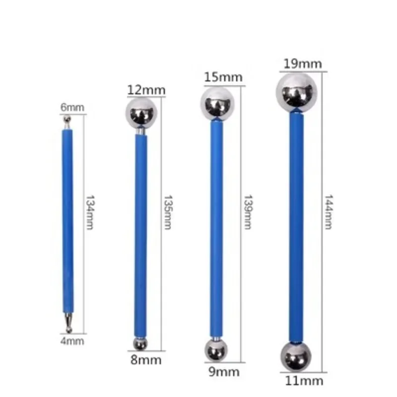 Aço duplo pressionado bola para argamassas telha, reparação vara, enchimento e calafetagem Kit, pressão do chão, costura vara, 4pcs